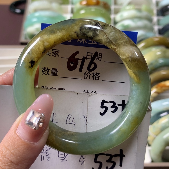 蛇纹石玉手镯未镶嵌616