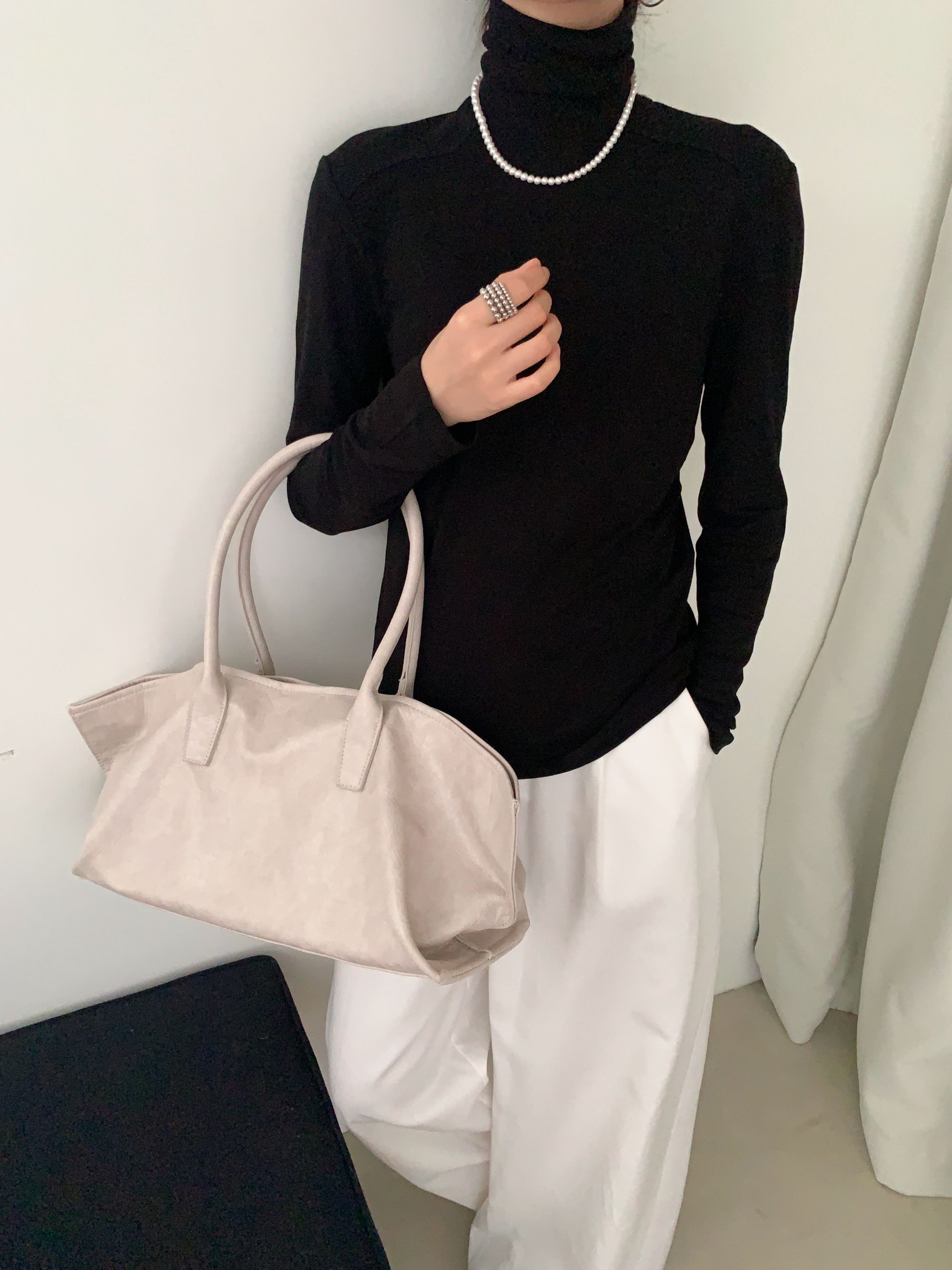 2025韩单爆款时尚搭显瘦修身高领堆堆领打底衫710