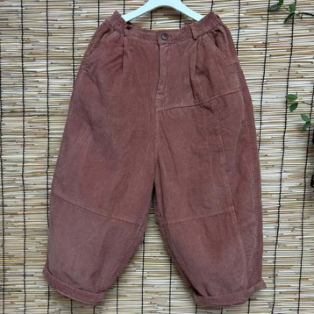 【萤锦】新款复古宽松休闲百搭灯芯绒加厚加棉保暖老爹裤