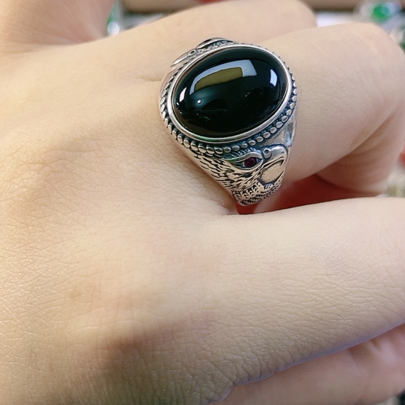 【闪购商品】玛瑙/玉髓戒指银S925镶嵌