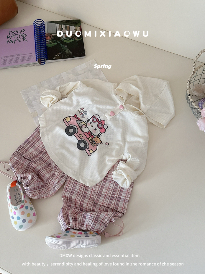  【XTL】2025新春连帽Katie上衣格子工装裤套装25136