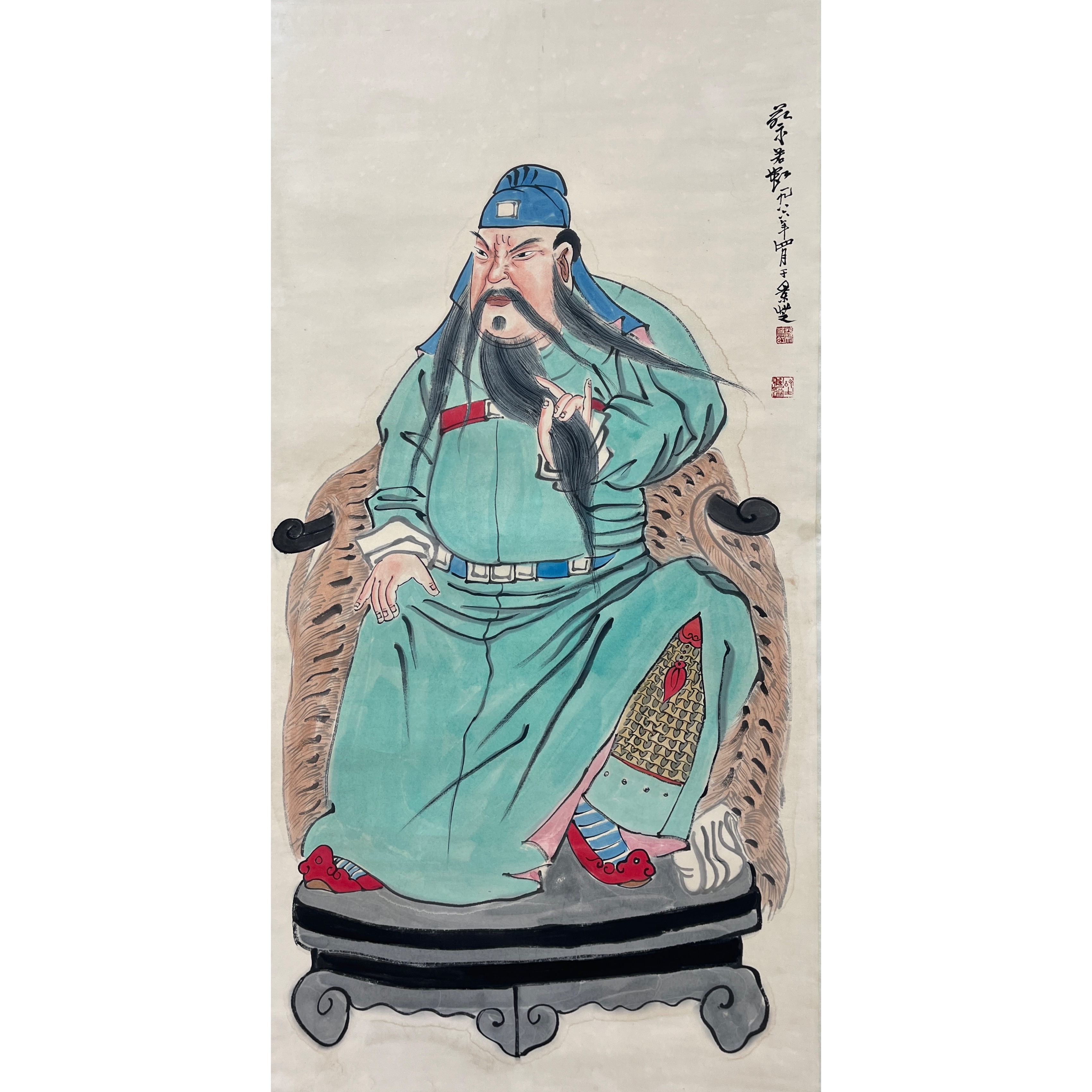 Lot 1827 蔡若虹 《关公图》  135cm*68cm