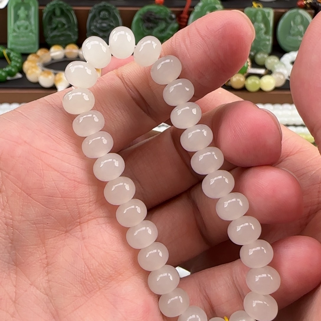 和田玉挂件未镶嵌白玉单圈