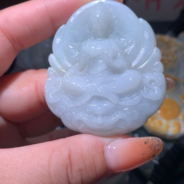 翡翠未镶嵌颈饰保真天然A货翡翠