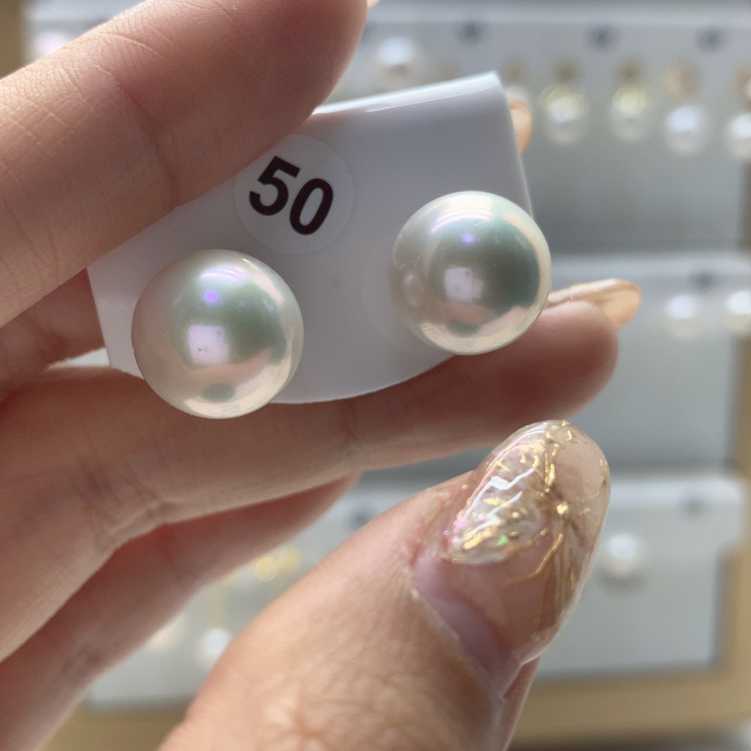 淡水珍珠耳饰银S925镶嵌