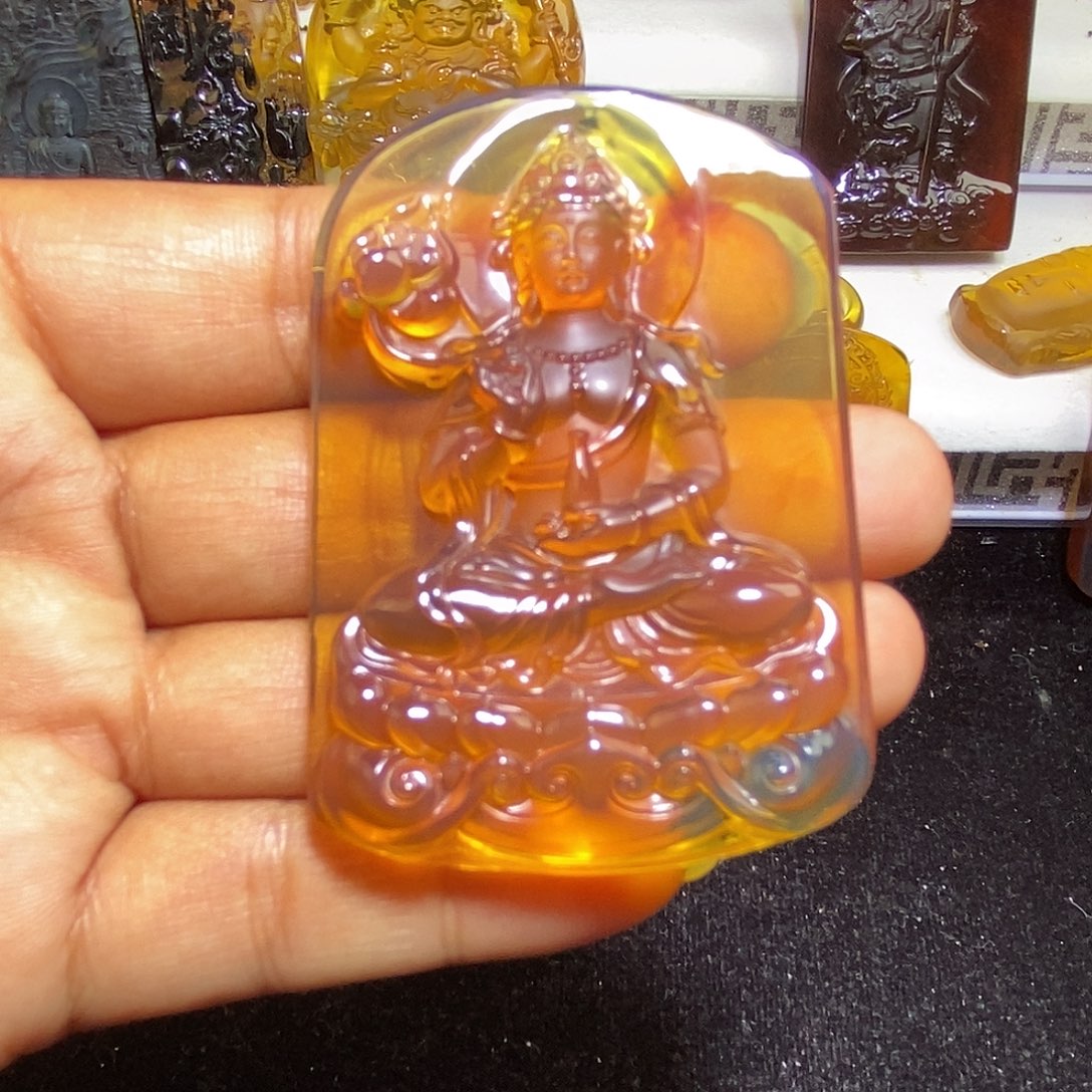 皓***号琥珀未镶嵌颈饰缅甸天然琥珀吊坠
