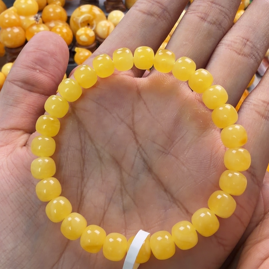 琥珀未镶嵌珠宝奇石8mm同料