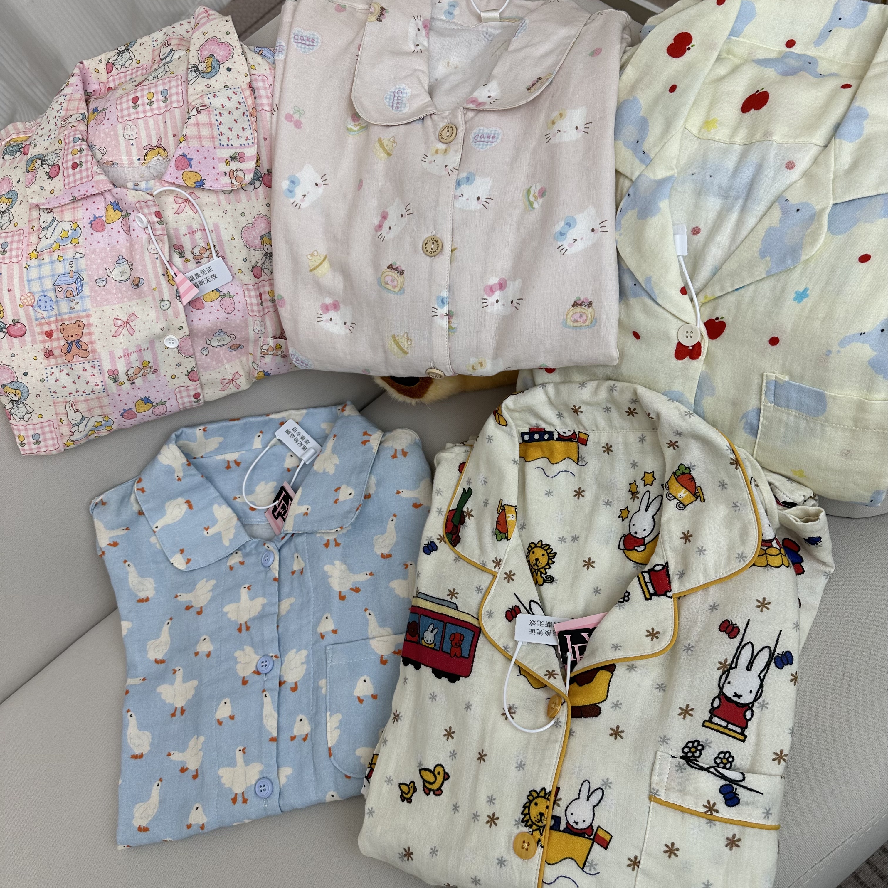 【米多多】(一号链接短袖集合)夏季短袖新款睡衣女士套装家居服