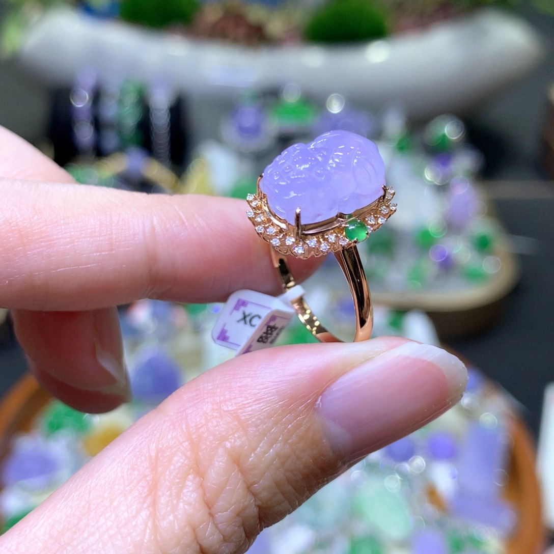 【闪购商品】翡翠颈饰18K金镶嵌 翡翠吊坠项链