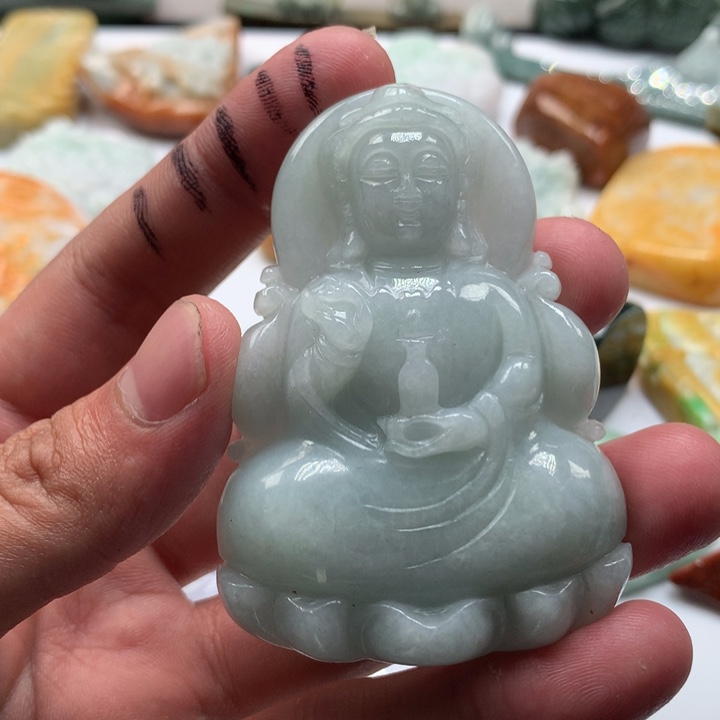 翡翠未镶嵌颈饰保真天然a货翡翠