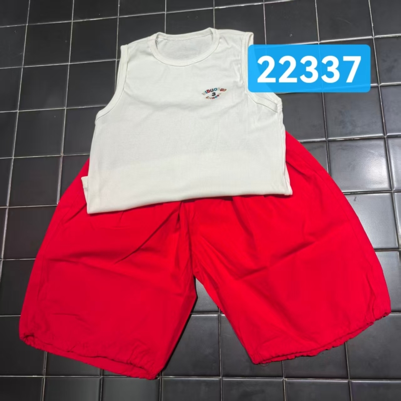 【初茁品牌】男童韩版夏季休闲男童百搭两件套-22337