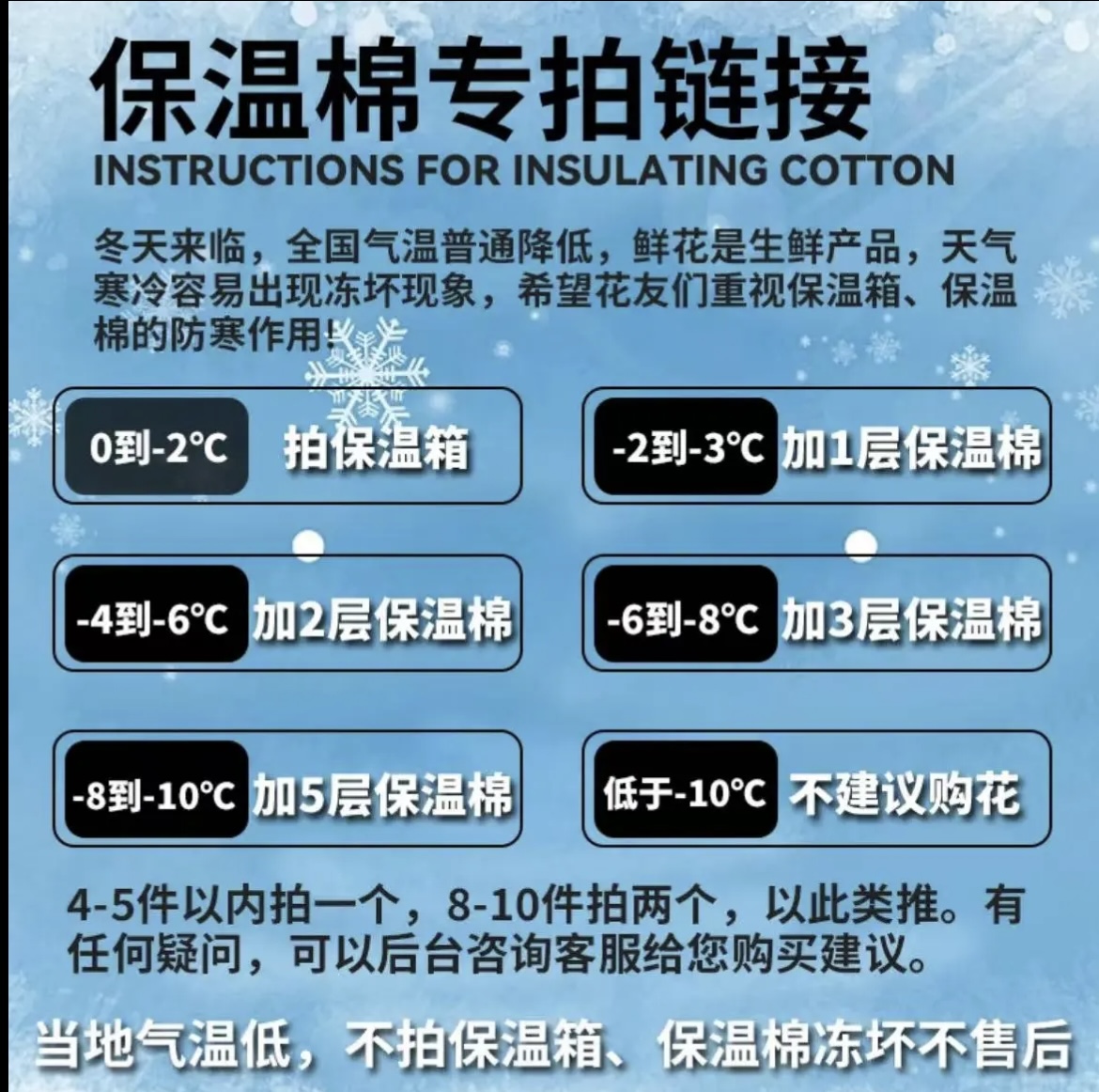 0度以下地区必备鲜花保温棉以防冻坏