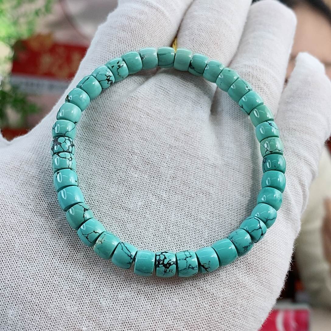 绿松石珠宝奇石未镶嵌如***36mm