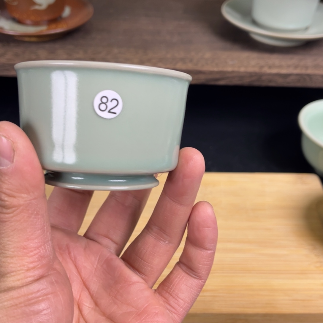 【闪购商品】桔*圆唇杯手工汝瓷汝瓷