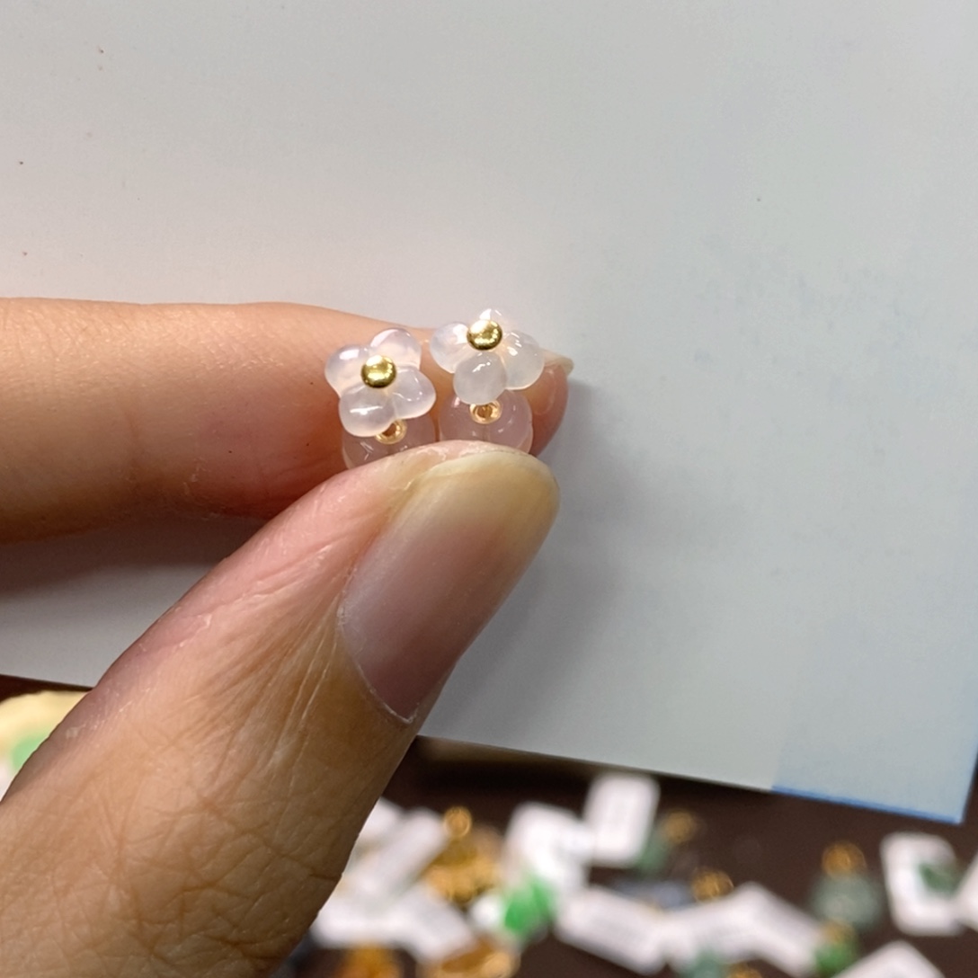 翡翠颈饰18K金镶嵌净货13908