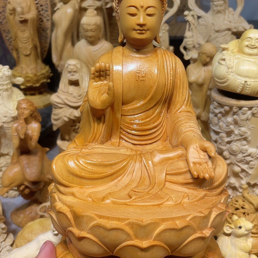A***集黄杨木大号坐如来