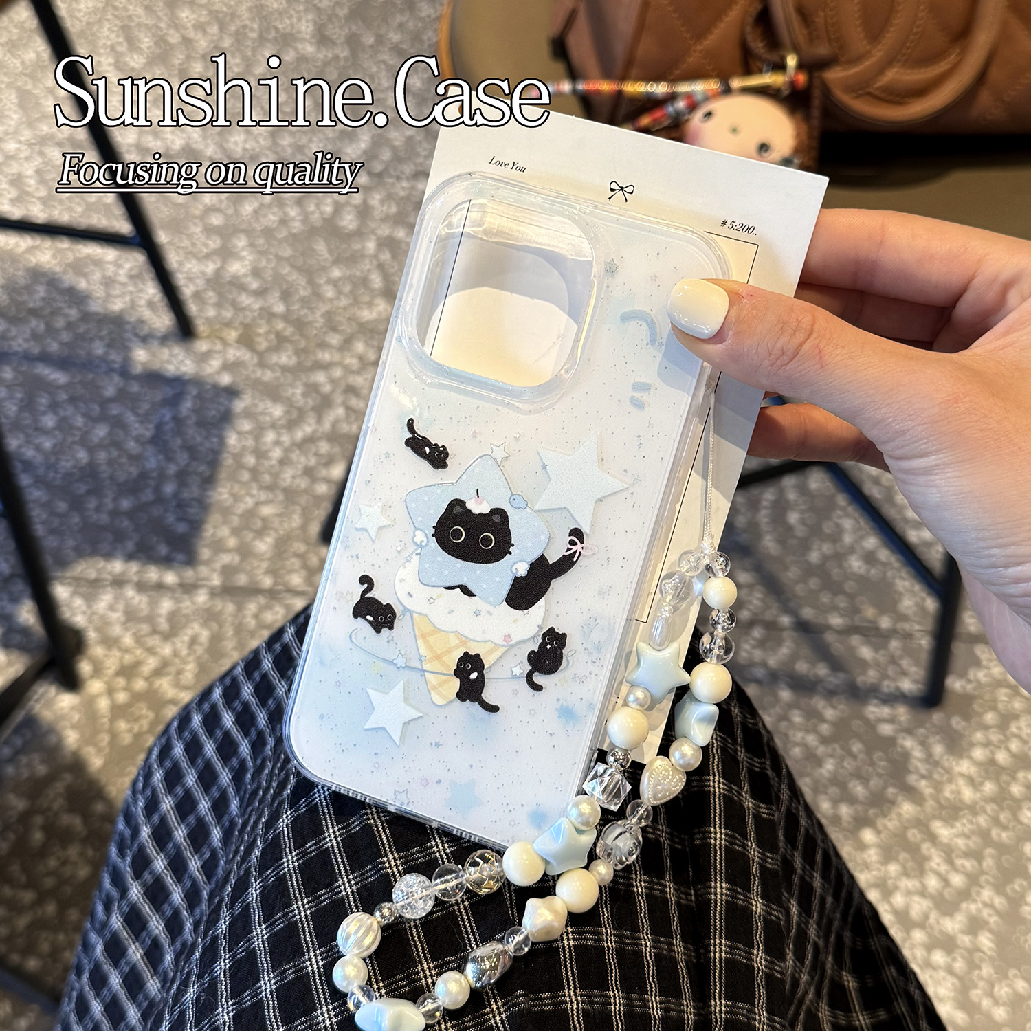 甜筒猫猫IMD手机壳适用苹果华为vivo小米oppo女款iphone16/15