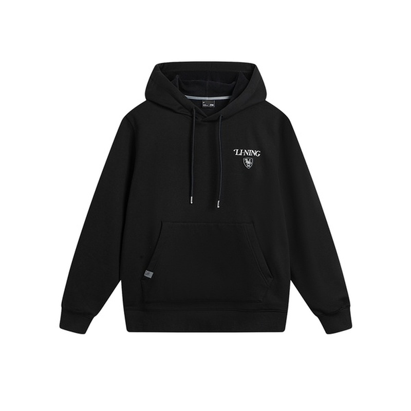 李宁25新款冬季男女子加绒运动保暖套头连帽卫衣AWDVA43-4