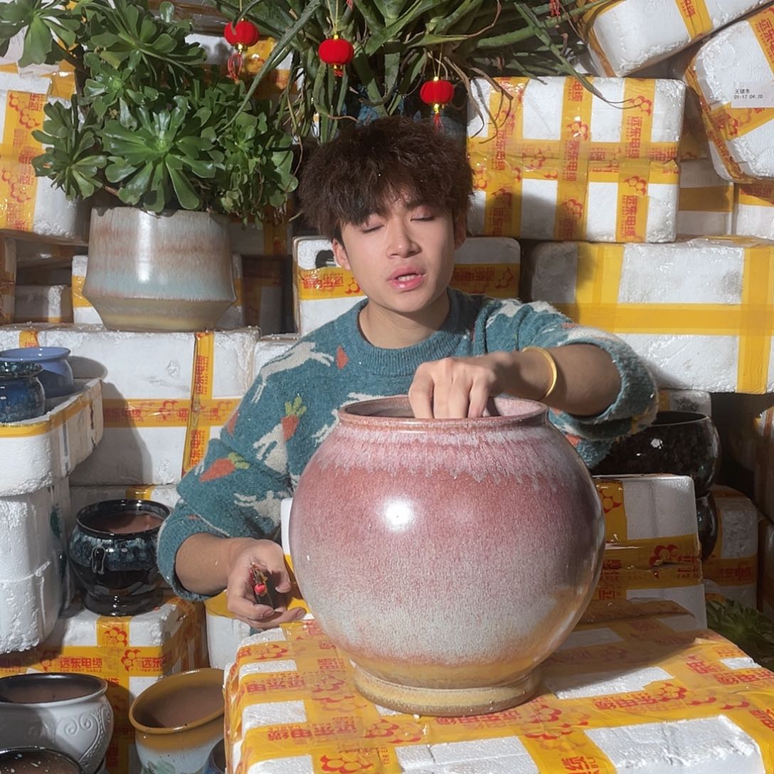 红陶宜兴紫砂花盆