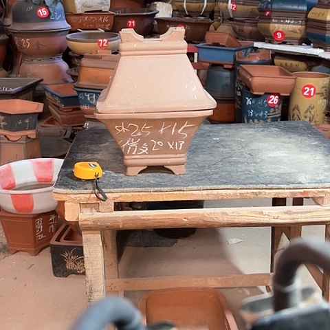 紫砂花盆斗四方盆两个