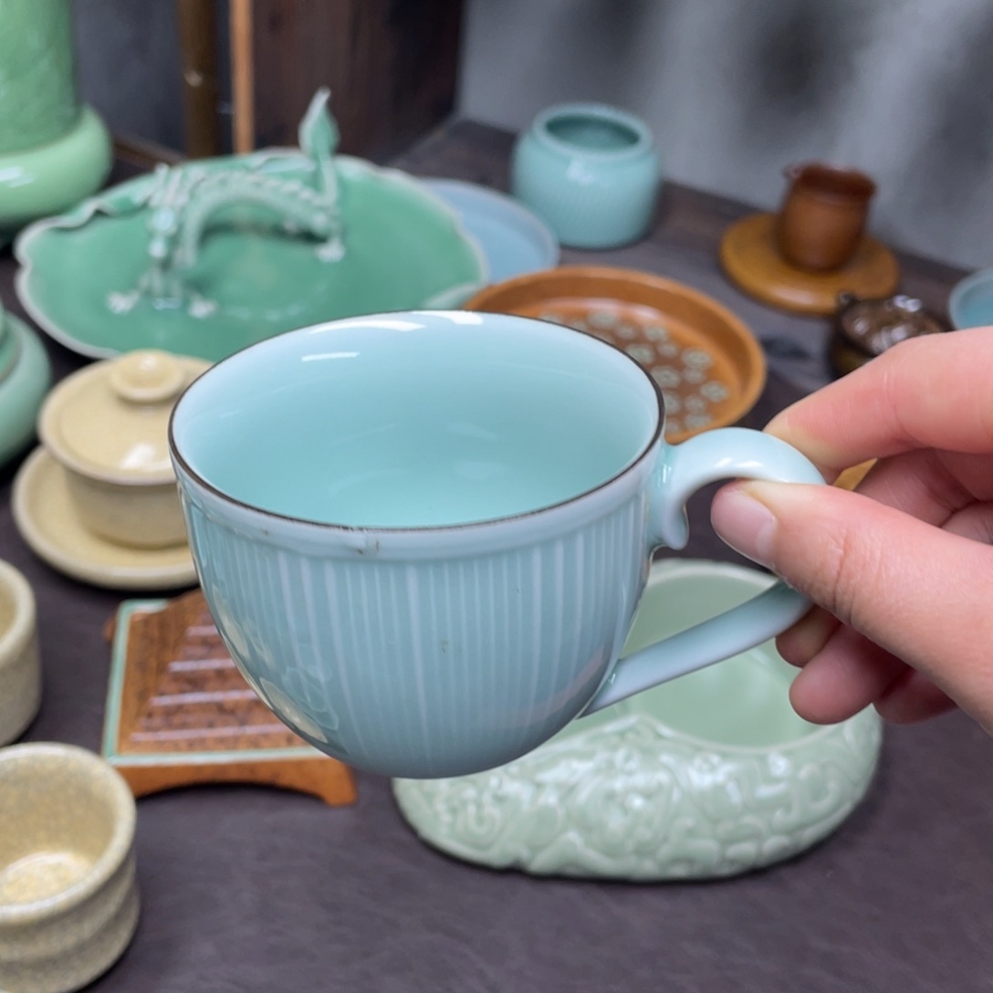 福利青瓷茶具杯子微瑕
