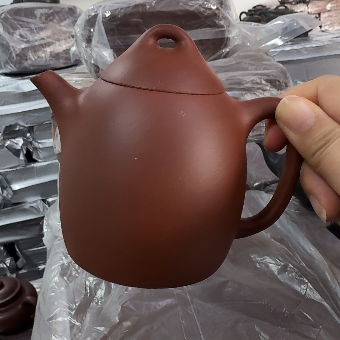 紫砂茶壶黄龙山原矿红皮龙310