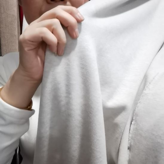 醋酸天丝羊绒布料雪花兰1.3米