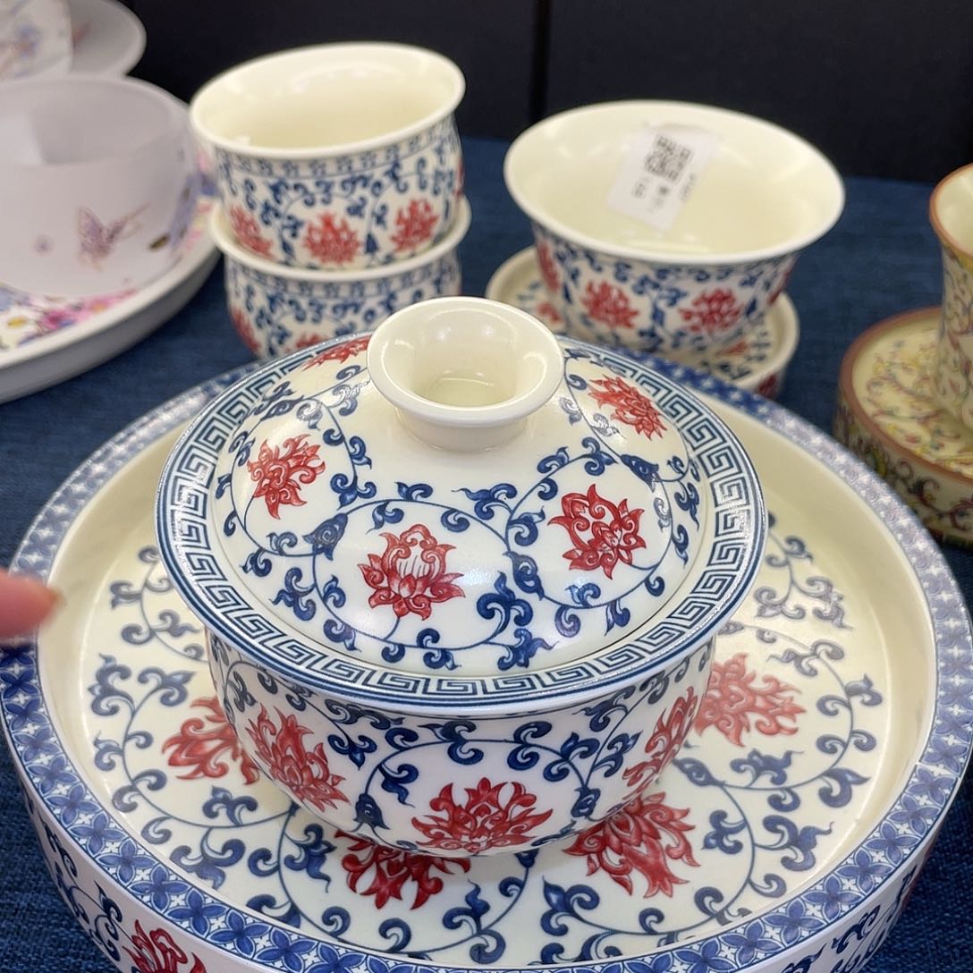 陶景德陶瓷盖碗茶具