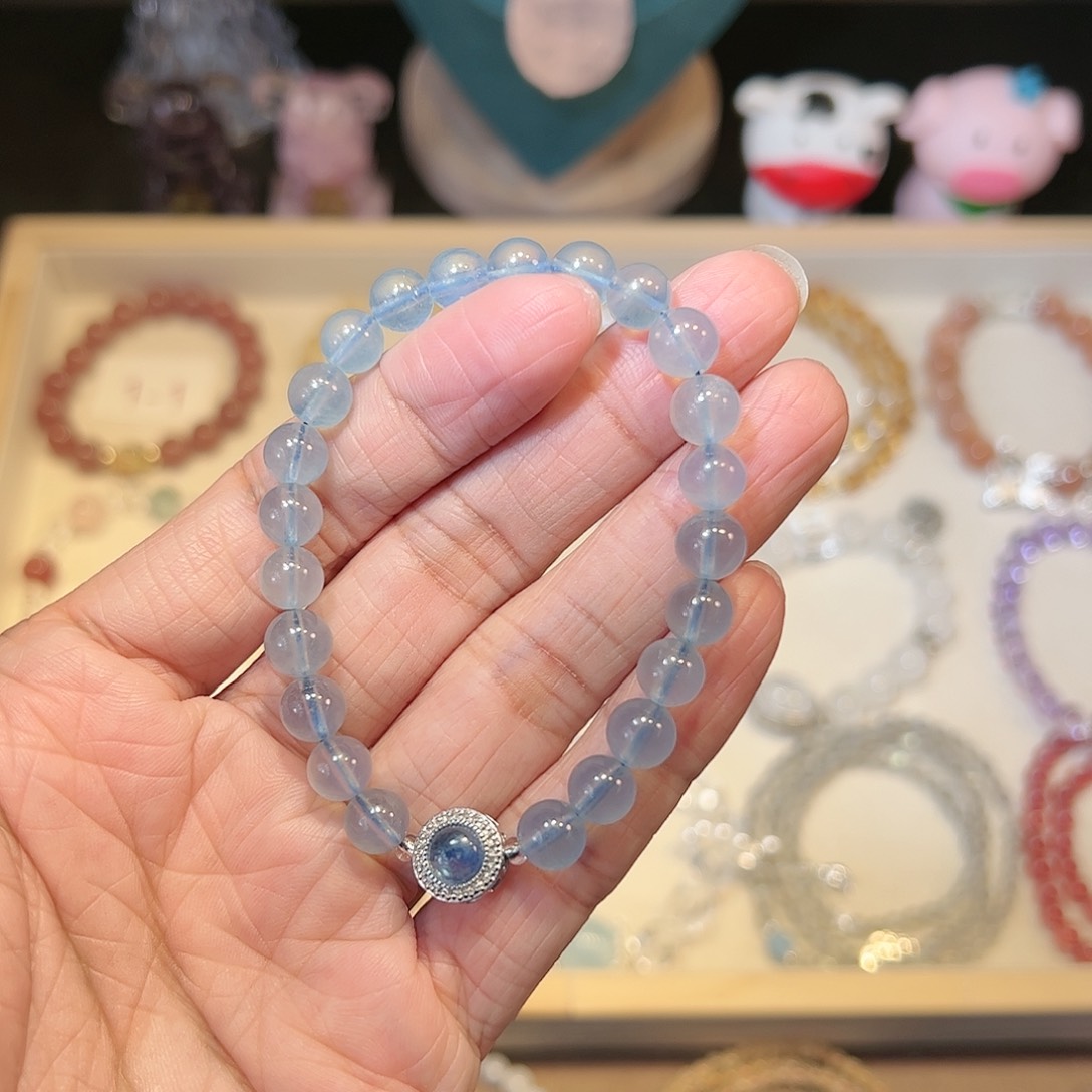 水晶手链未镶嵌蓝