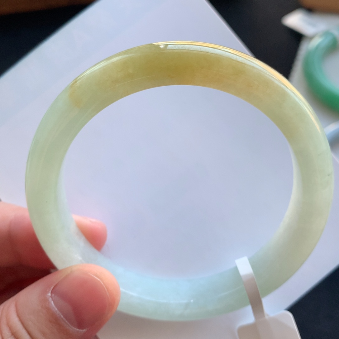 翡翠未镶嵌手镯12号54正