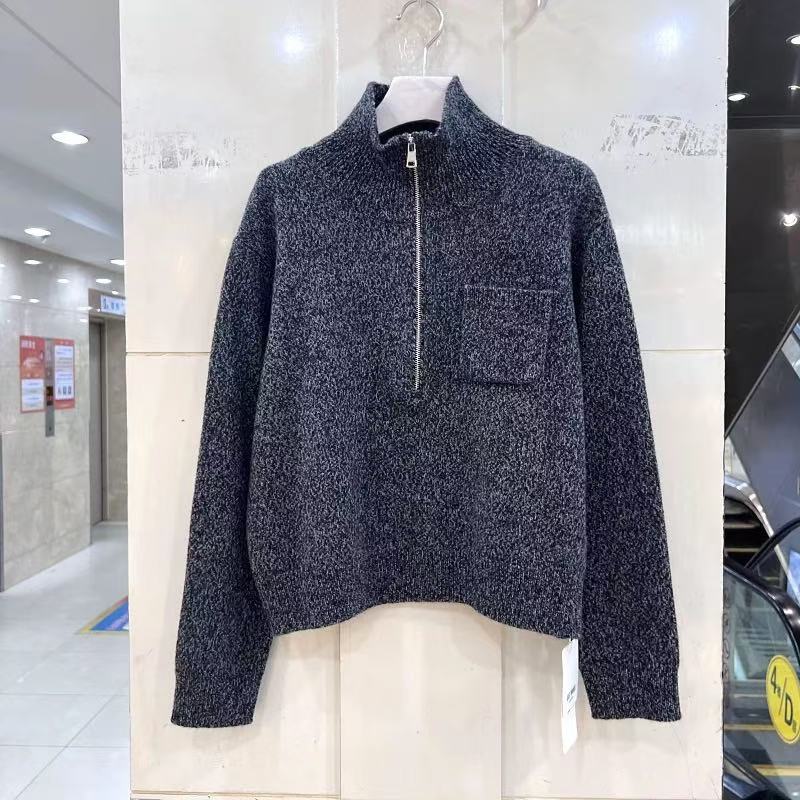 25年早秋新款时尚气质灰色针织衫-962（24LM7029）