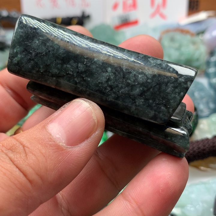 翡翠颈饰未镶嵌保真天然a货翡翠