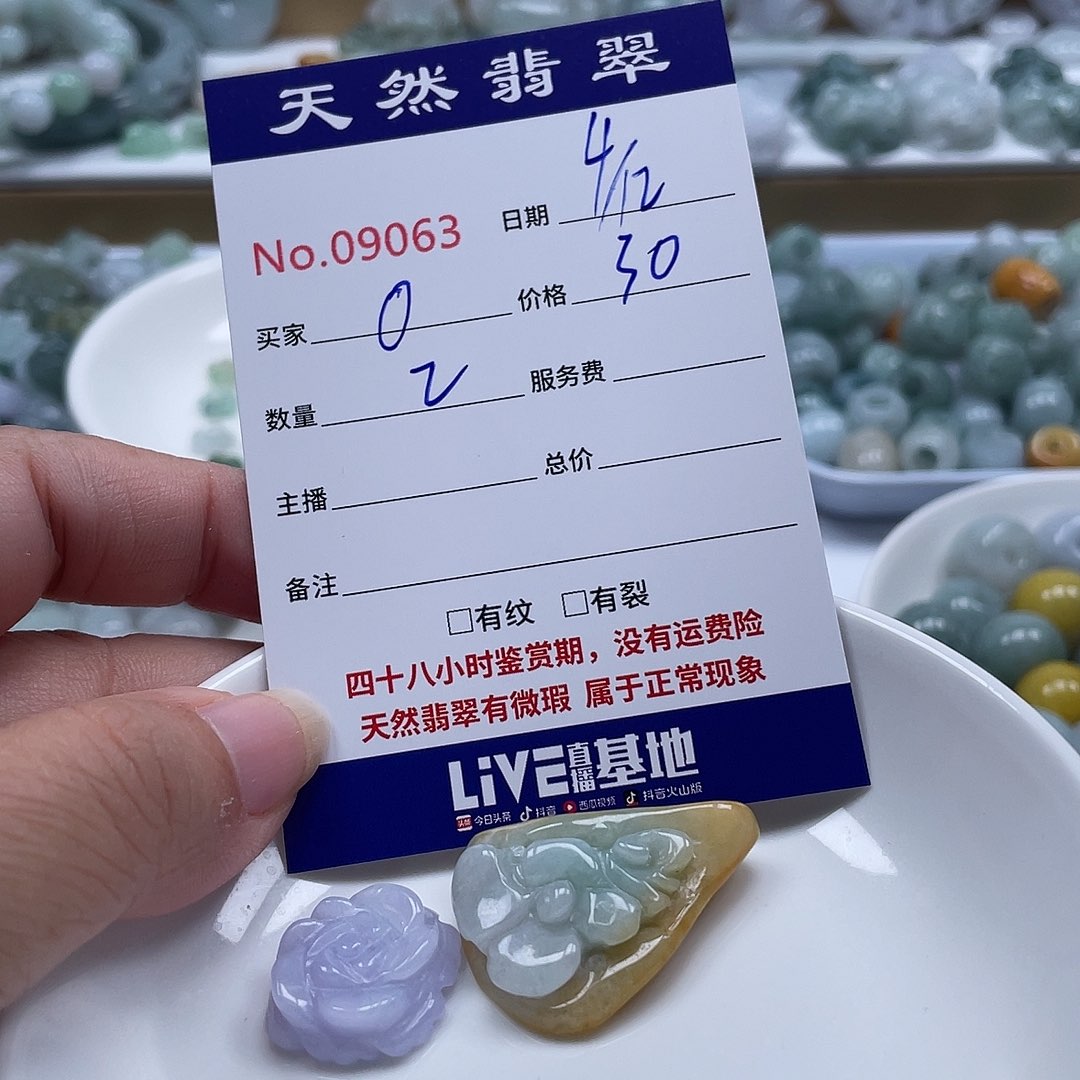 ***翡翠未镶嵌颈饰4678