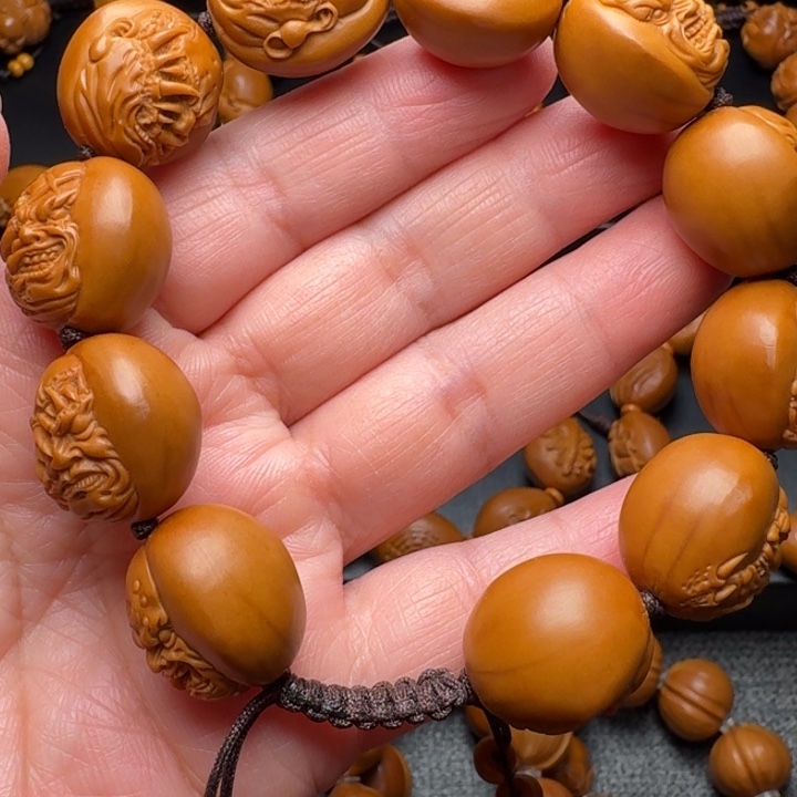 橄榄核手串/手链新款浮雕恶僧