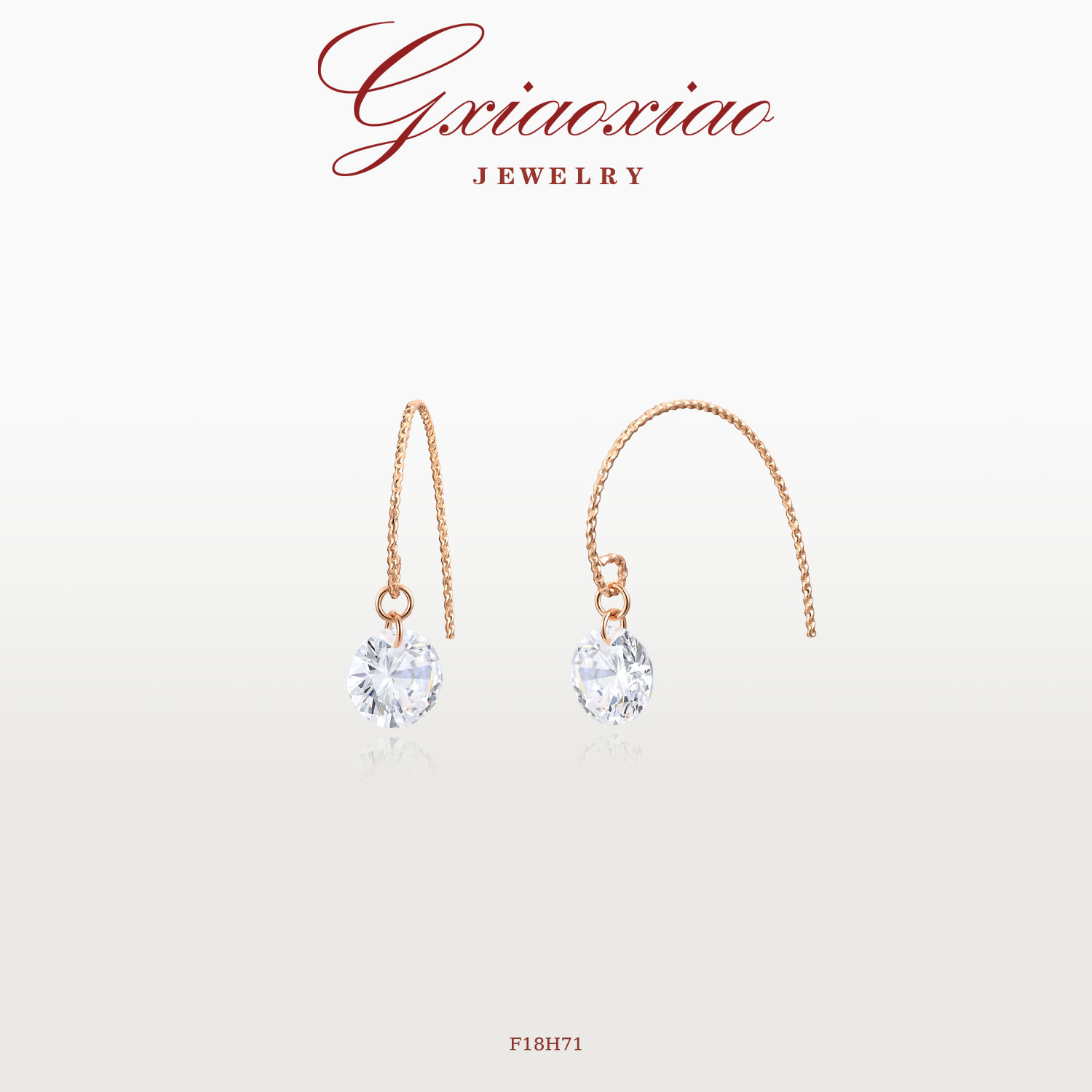 G XIAOXIAO 气质个性通勤简约百搭耳环 F18H70 F18H71