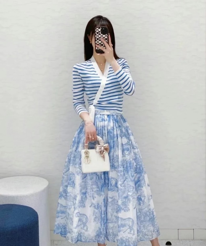 95新 DIOR/迪奥 GW0164 动物丛林印花半身裙 34