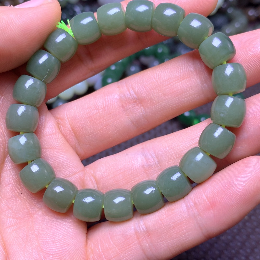 和田玉未镶嵌手串10