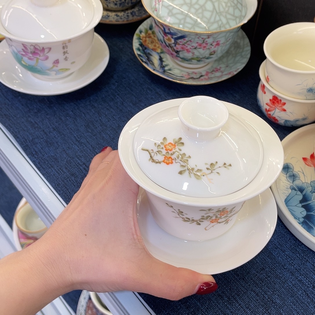 陶景德陶瓷盖碗茶具