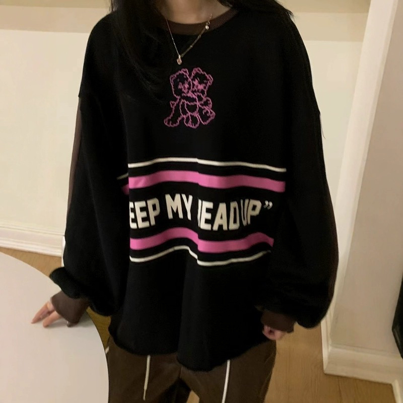 韩版卡通小熊卫衣大版