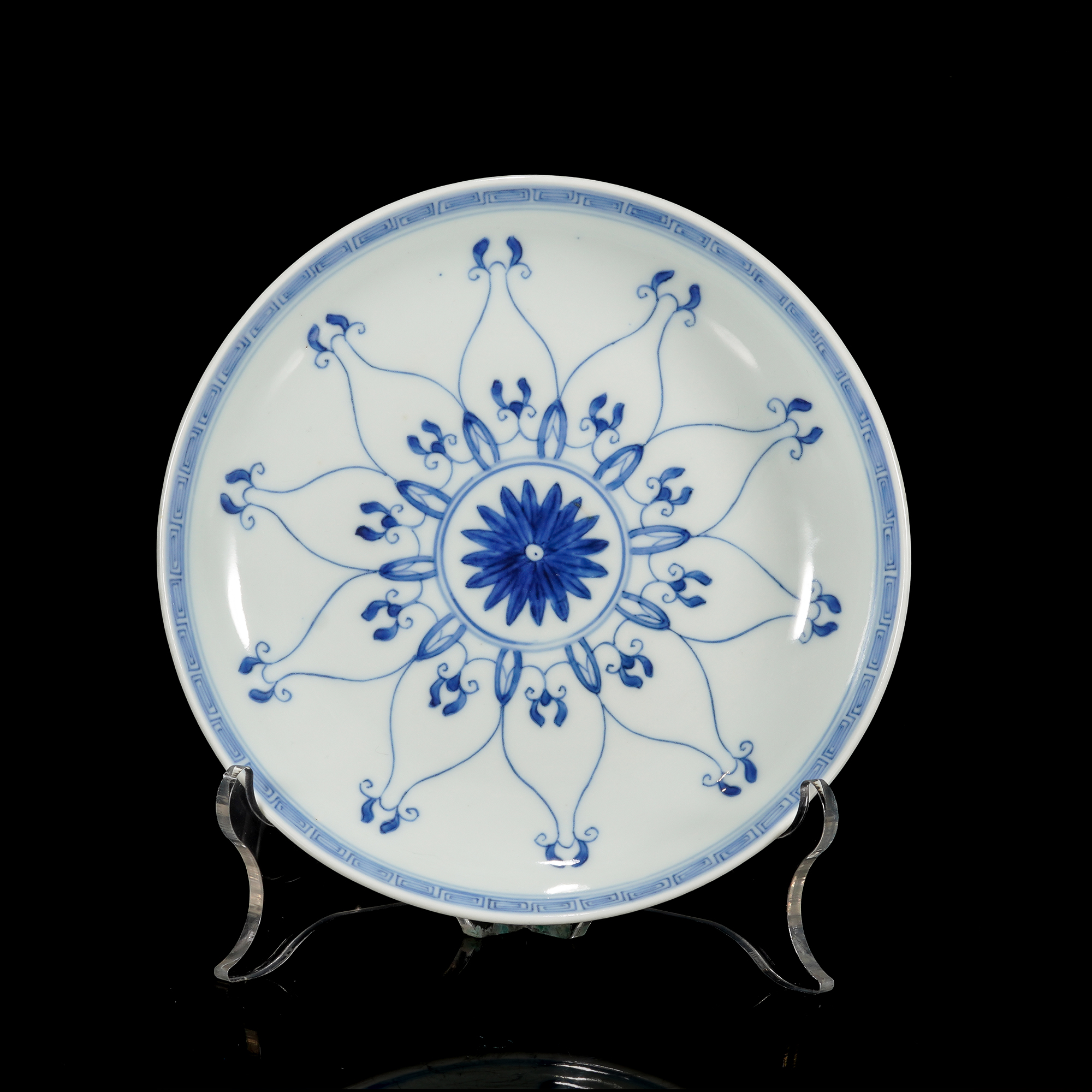 清中期 青花盘/c864