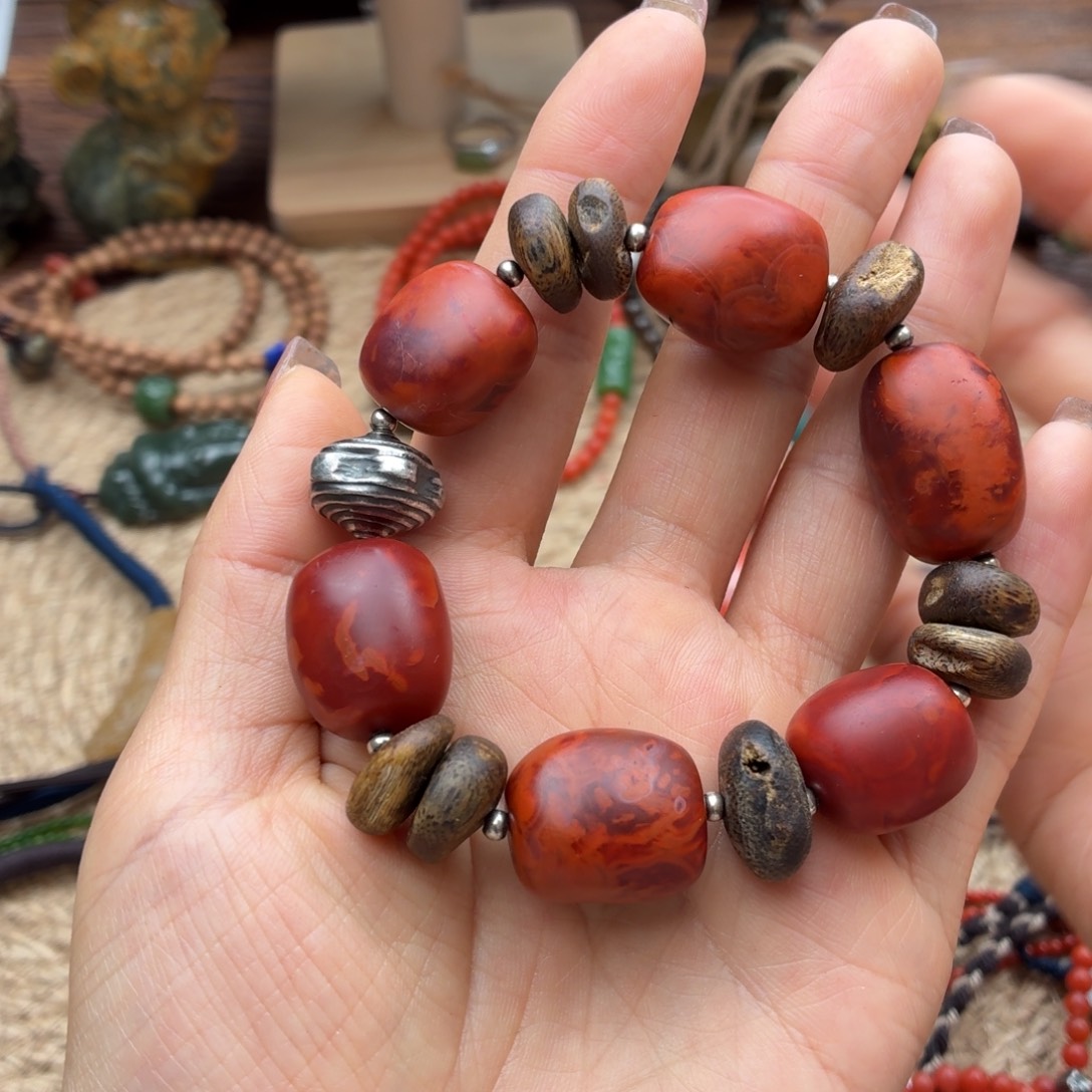 简***简南红玛瑙未镶嵌手链