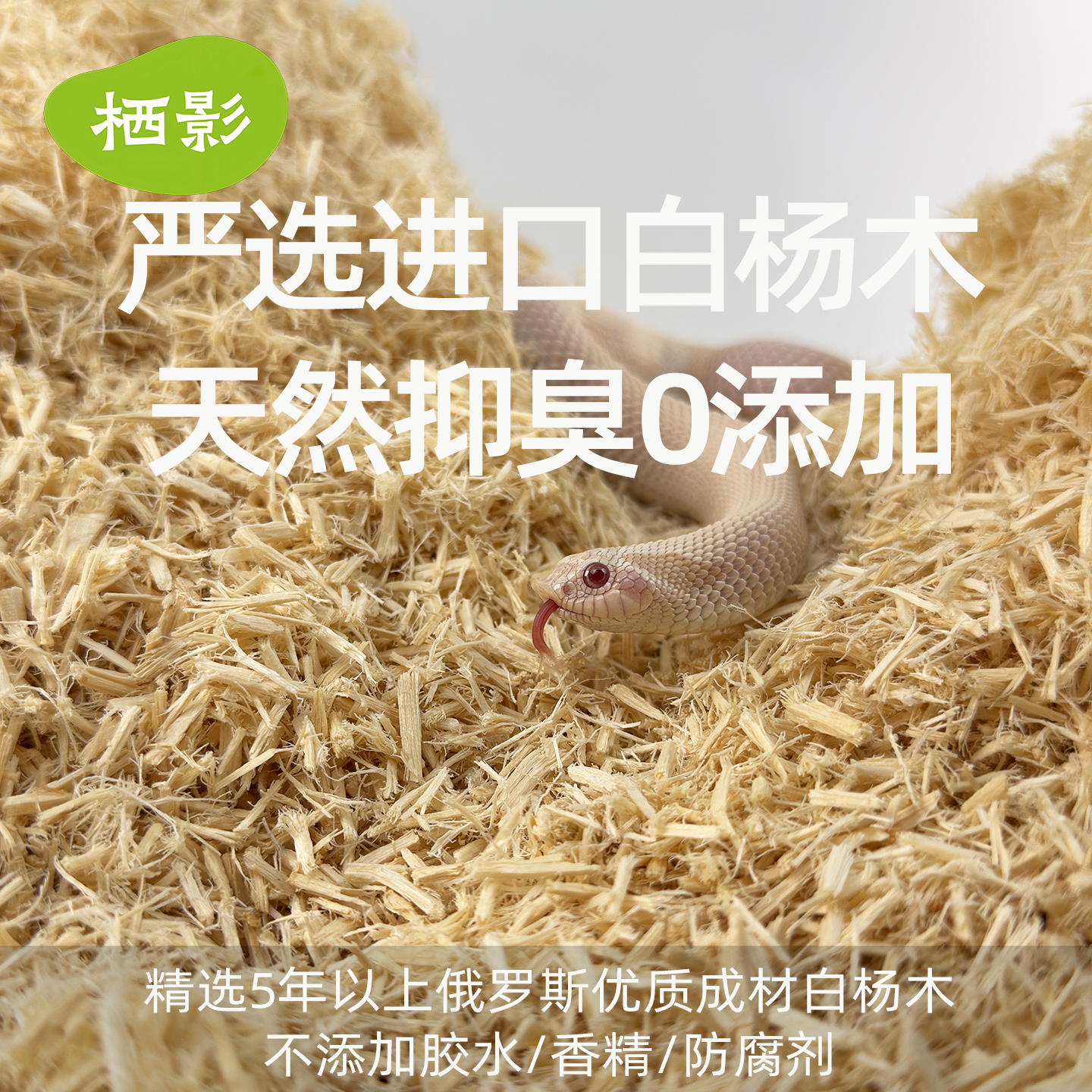 栖影白杨木屑（粗款）垫材0甲醛0粉尘爬圈天花板爬宠专用垫材