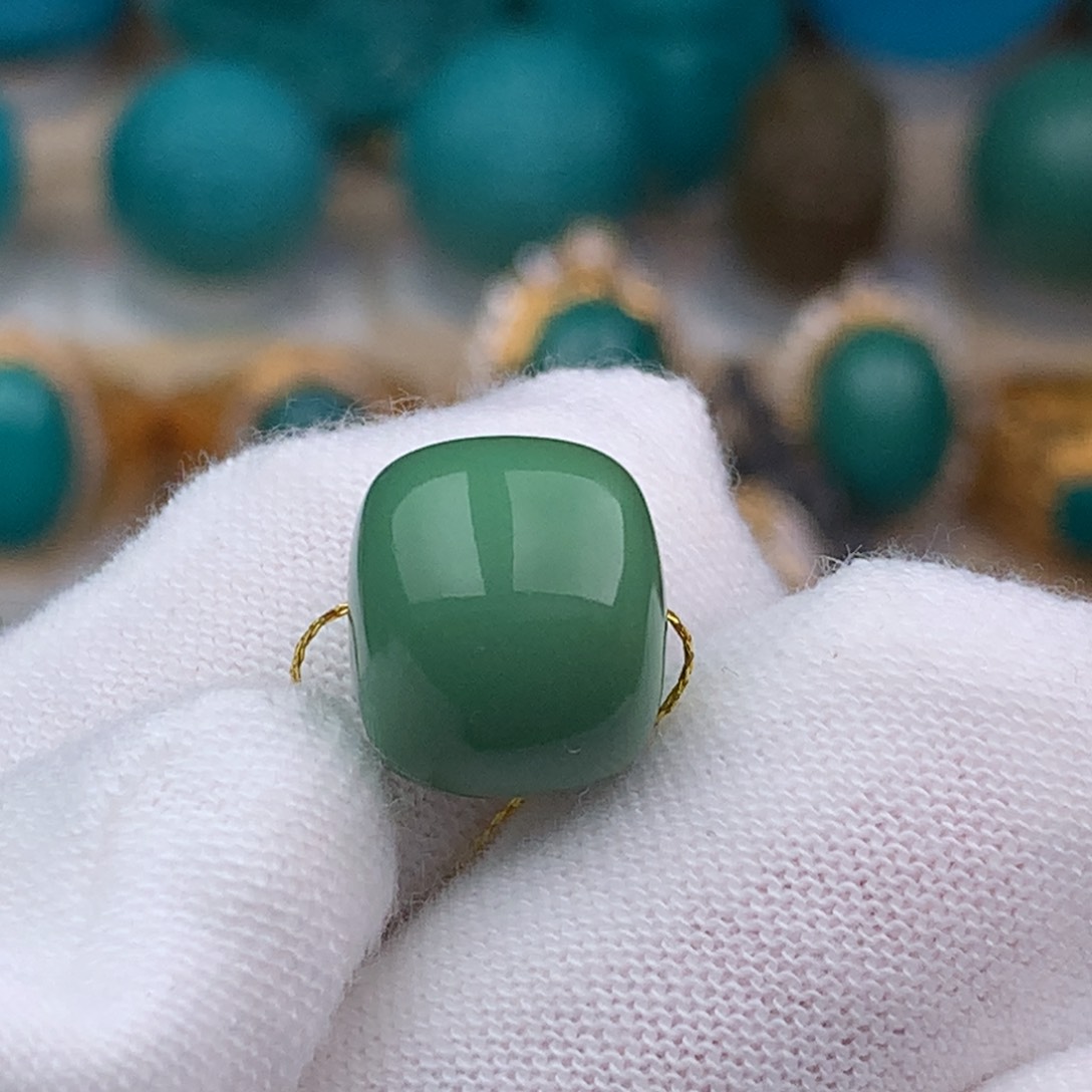 未镶嵌绿松石珠宝奇石12.5mm