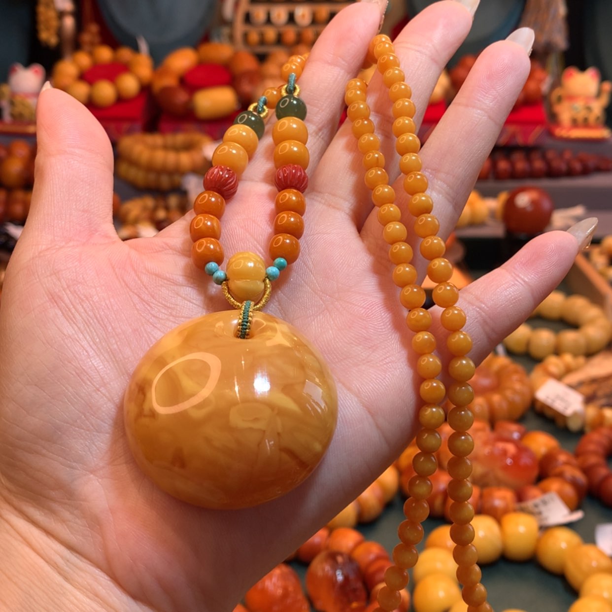 【闪购商品】蜜蜡吊坠(赠链)未镶嵌