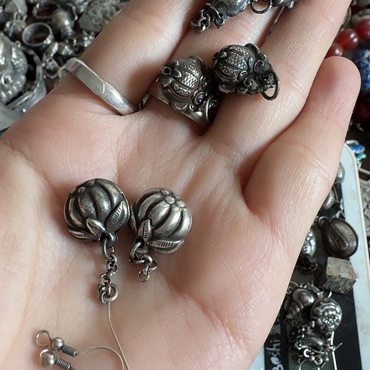 N***u足银玻璃足银滴流三对