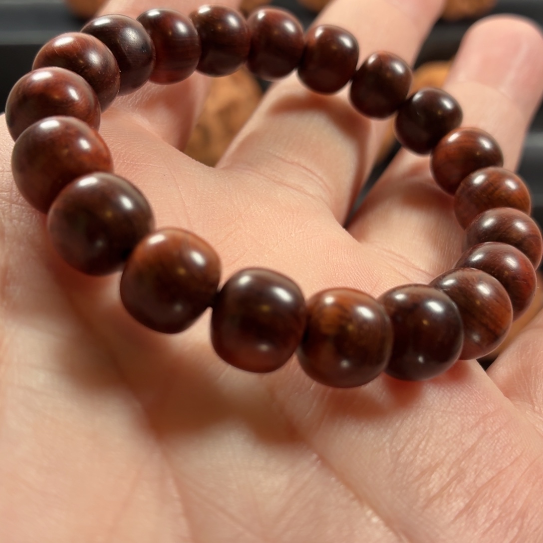 野***霸把件桃核百年老料海南黄花梨串1.0