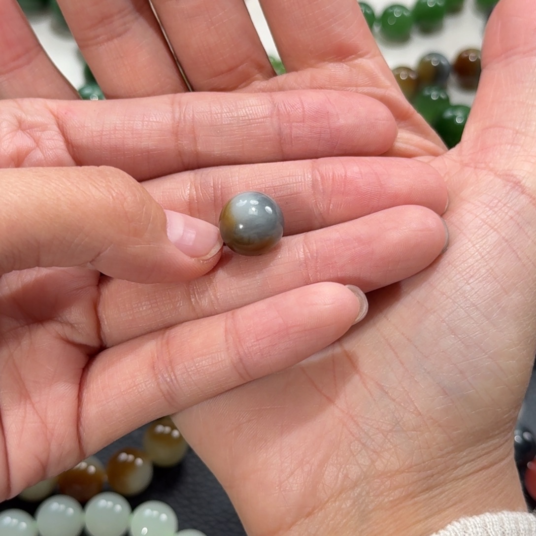 方***慌和田玉未镶嵌手链卡12新疆若羌楼兰三色单珠