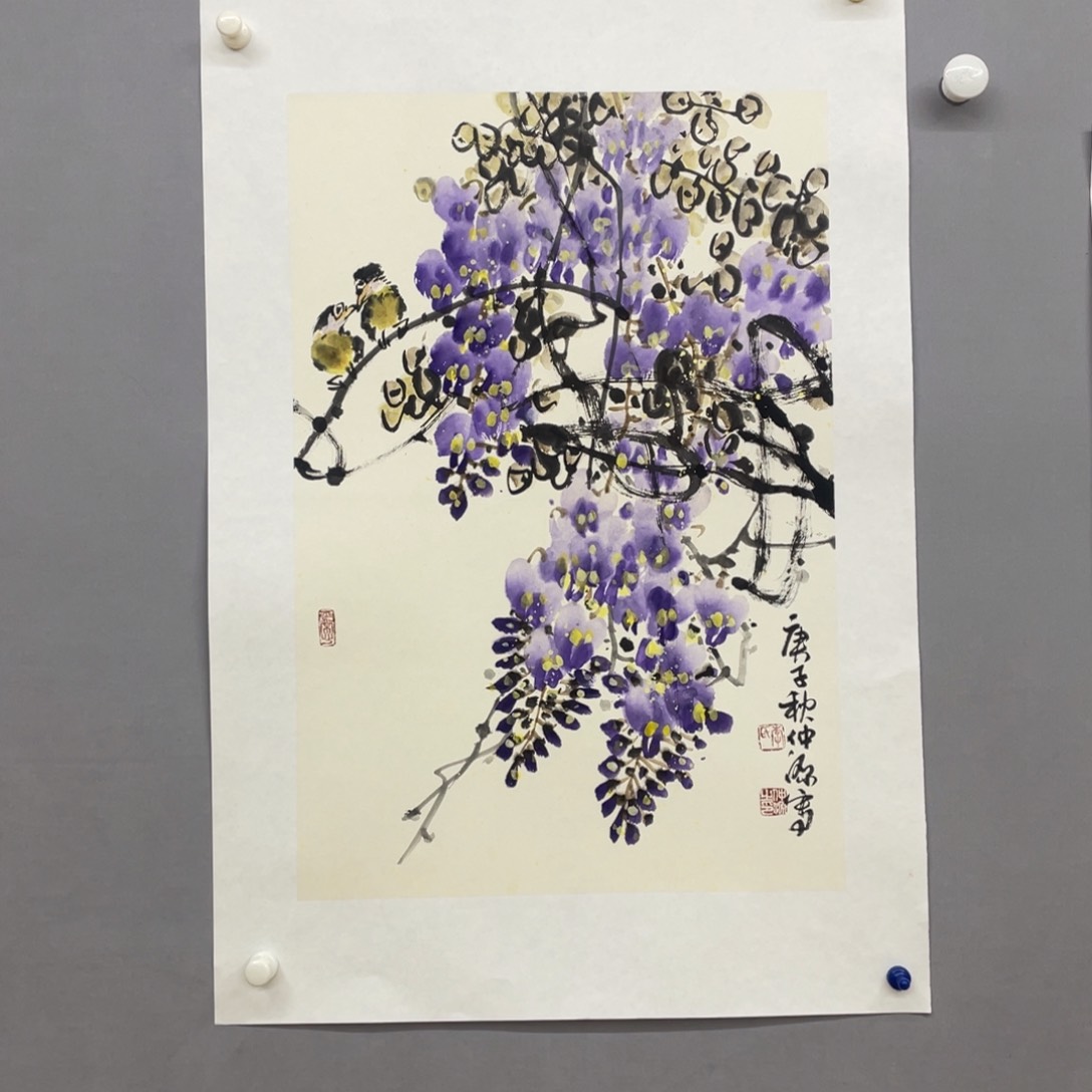 国画艺术家真人手绘