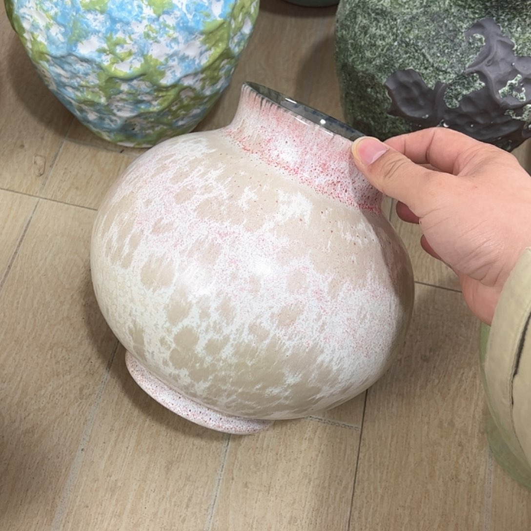 陶瓷65花瓶摆件创意的