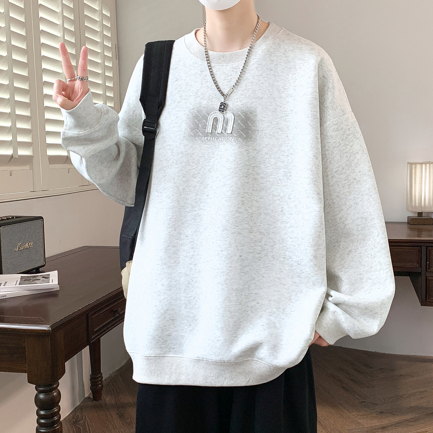 2025新款春秋款长袖卫衣男孩初中学生打底衫上衣服青少年大童秋装